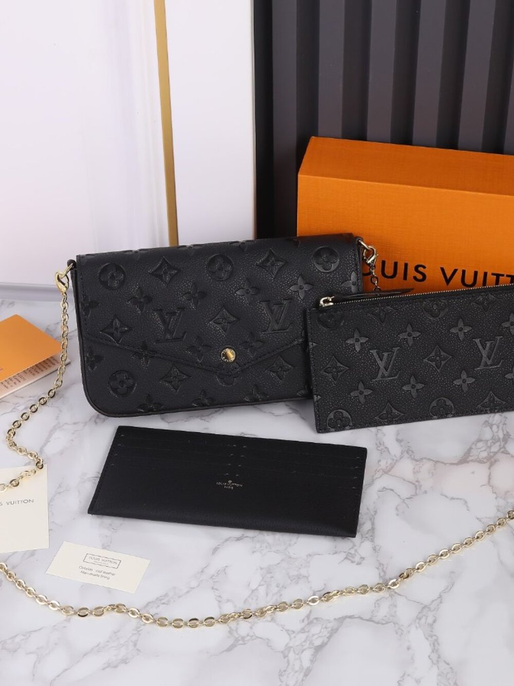 LV FÉLICIE POCHETTE Monogram Empreinte Leather